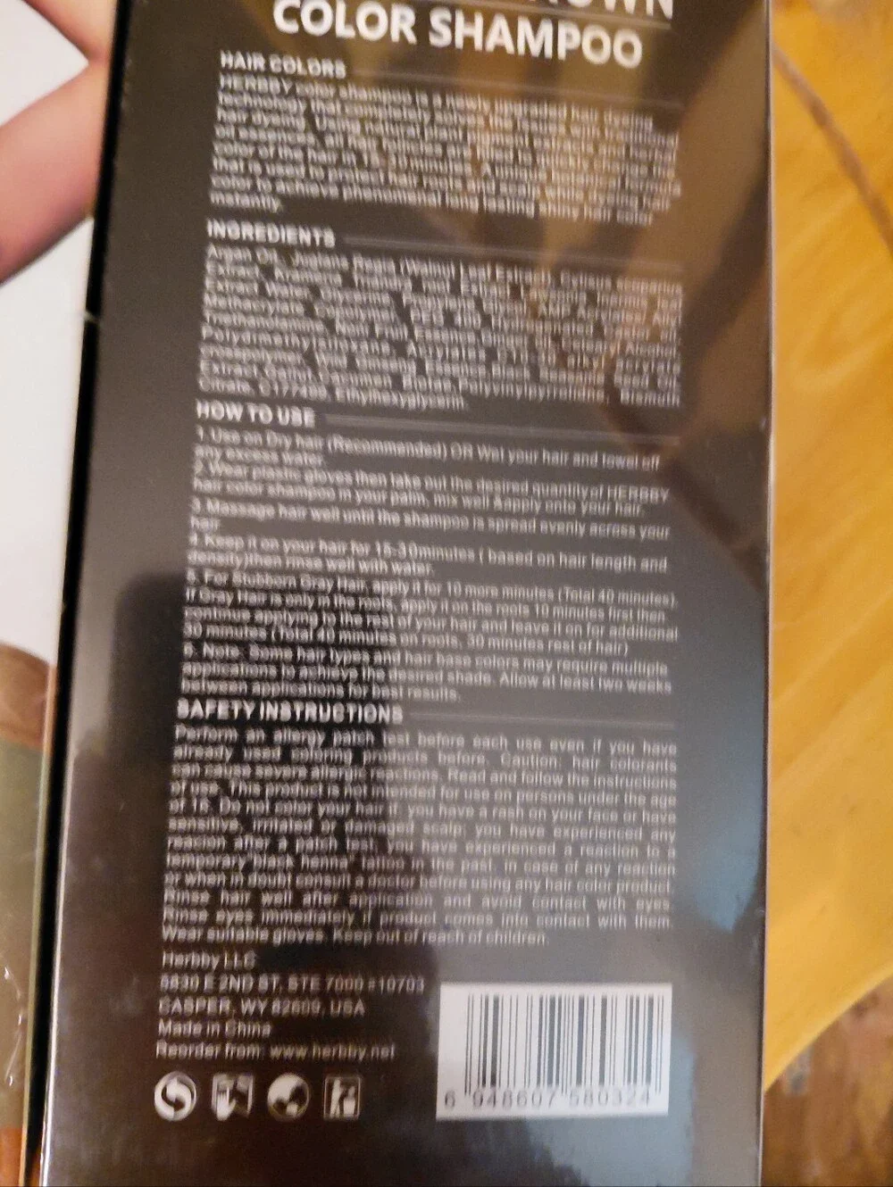 New SEALED HERBB SHAMPOO HAIR COLOR (AUBURN BROWN)